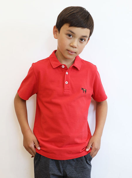 Children's Plain Red Polo Shirt